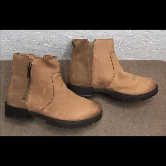 Sorel Emelie II Zip Women's Ankle Boots Brown Waterproof Leather Side Zip Size 7 - Picture 5 of 15